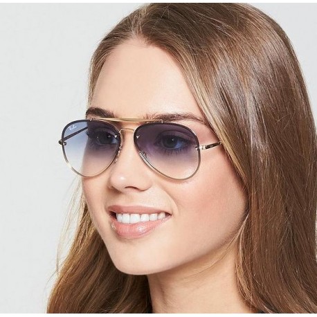 Ray Ban Aviator sfumato azzurro - Waltlens